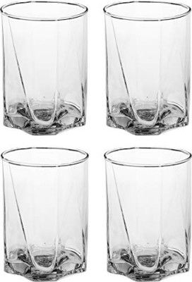 Afast Multipurpose Designer but Transparent 4 Glass Set No_2159367, 330 Ml, Clear