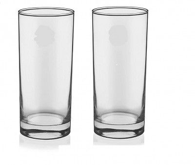 Afast Multipurpose Food Grade Designer Transparent Water Glass, Set of 2 Capacity 300 ML