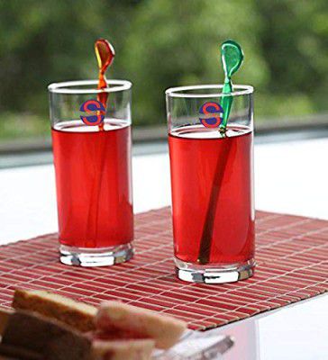 Afast Multipurpose Food Grade Designer Transparent Water Glass Set of 2 Capacity 300 ML