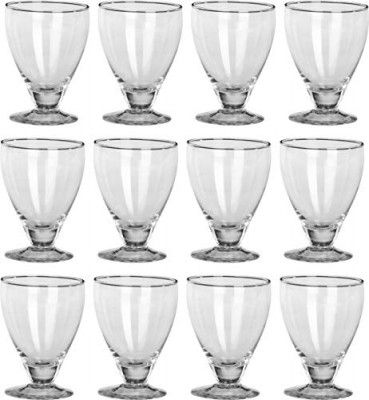 Afast Multipurpose Food Grade Designer Transparent, Wine Glass Set of 12, Capacity 300 ML