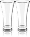 Afast Multipurpose Food Grade Designer Transparent Water Glass, Set of 2, Capacity 250 ML, Clear, for Home, Kitchen, Office, Bar, Serving Water, Milk, Cold Drinks & Other Bavrage...