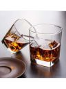 Afast Multipurpose Food Grade Designer Transparent, Whisky Glass Set, 2, Capacity 190 ML...