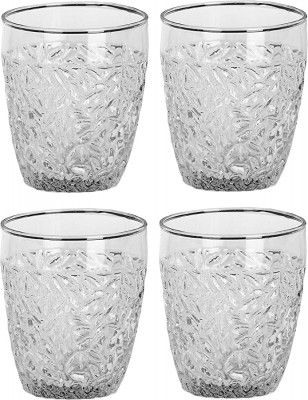 Afast Multipurpose Food Grade Designer Transparent Water Glass Set of 4