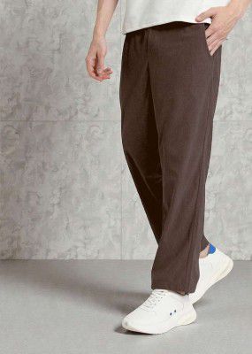 AFWAAH Self Design Men Brown Track Pants
