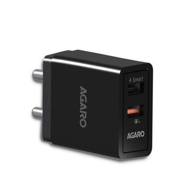 AGARO - 33272 5.4 Amp Dual Port Quick Wall Charger (Qualcomm Certified) for All Smartphones & Tablets