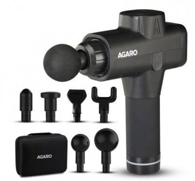 AGARO 33550 Supreme Gun Massager With Brushless Motor for Pain Relief, Remove Muscle Fatigue Massager  (Black)