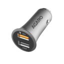 AGARO 5.4 A USB Dual Port Quick Car Charger (Qualcomm Certified) for All Smartphones & Tablets - Grey...