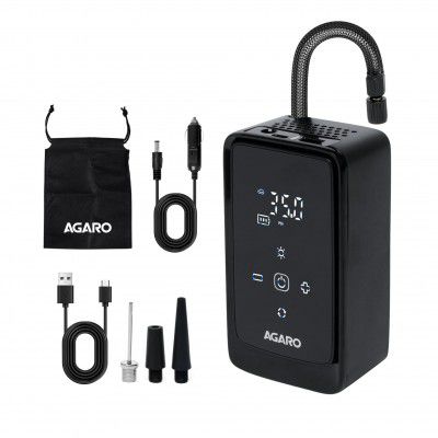 AGARO Atom Cordless Tyre Inflator, 150 PSI, 4500mAh Battery, Auto Shut-Off,