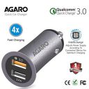 AGARO Blaze Qualcomm Certified Dual Port Quick Car Charger 5.4A...