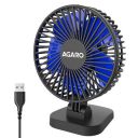 AGARO Breeze USB Desktop Fan, 4 Inch Quiet Desktop Fan, USB Plug in, 3 Speeds,Powerful Airflow, 40°Tilting, Ultra Quiet, Personal Mini Fan for Home Office Bedroom,Study, Black...