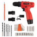 AGARO CD 2102 Cordless Screw Driver/Drill, 12 Volts, 2 Speed, Forward and Reverse, Extra 32 Accessories, Battery,Adapter, Home DIY And Professional Use, Red & Black...
