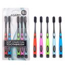 AGARO Charcoal Manual Toothbrush, Gentle Soft, Teeth Whitening For Adults...