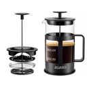 AGARO Delite French Press Coffee And Tea Maker, Borosilicate Glass Body With Sleeves, Glass Carafe, BPA Free Plastic Lid Strainer, 600Ml...