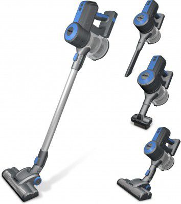 AGARO Elegant Stick Vacuum Cleaner, Dry Vacuuming, 2 Suction Modes Hand-held Vacuum Cleaner (Black, Blue)