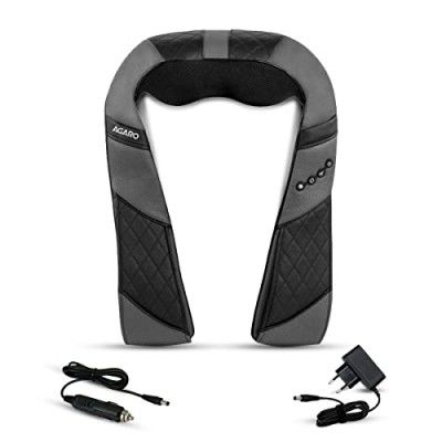 AGARO Elite Electric Shiatsu Back Pillow Massager With LukeWarm Heating, Deep Tissue Bi-directional Kneading Massage