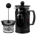 AGARO Elite French Press Coffee And Tea Maker, Borosilicate Glass Body With Sleeves, Glass Carafe, BPA Free Plastic Lid Strainer, 600Ml...