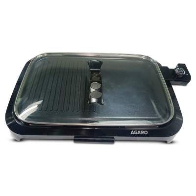 AGARO EXOTIC 1600 watts non stick barbeque griller with toughened glass lid (Black)