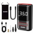 Agaro Galaxy Cordless Tyre Inflator, for Cars & Bikes, Up to 150 Psi, 2X2000 Mah Battery, Power Bank, Led Flash Light, Rechargeable Type C Port, Digital Display, Multiple Nozzles - Plastic...