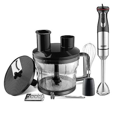 AGARO Grand Plus 6 in 1 Hand Blender 1000W, 100% Copper Motor