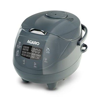 AGARO Imperial Electric Rice Cooker, 2L Ceramic Coated Inner Bowl, Steam Basket, 8 Preset Cooking Function , Cooks up to 3.5 Cups of Raw Rice, 350W