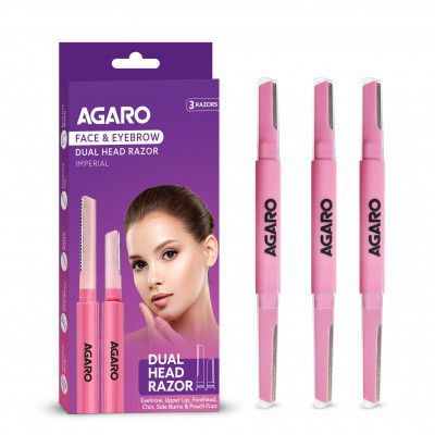 AGARO Imperial Face & Eyebrow Razor for Women (Pack of 3)
