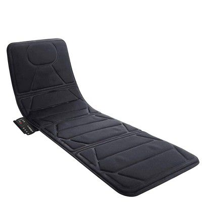 AGARO M6542 Vibrating Massager Mat With Lukewarm Heat, 10 Vibration Motors, 5 Massage Modes, 3 intensities, Full Body Massager Cushion Relieve Neck, Back, Waist, Legs, Grey, (33621)