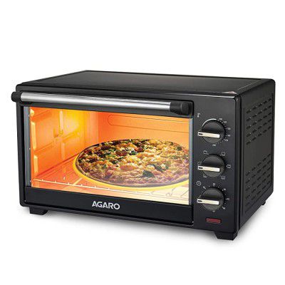 AGARO Majestic Toaster Griller, Motorised Rotisserie Cake Baking OTG with 5 Heating Mode (Black, 25 Litres)