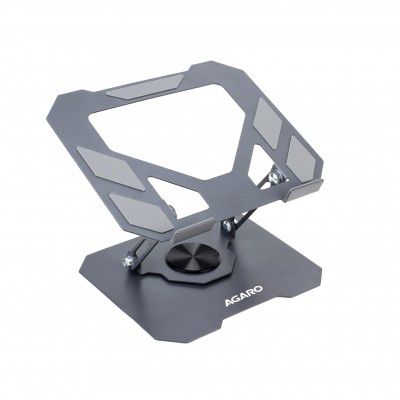 AGARO Metal Laptop Stand, 360° Rotating, Ergonomic, Height & Angle Adjustmentable