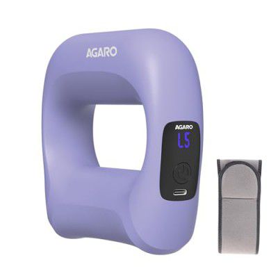 AGARO Percussion Muscle Ring Massager, 5 Speed Setting, 2 Modes, Rechargeable, Deep Tissue Percussion Mini Gun Massager for Full Body Pain Relief & Relaxation for Men and Women, Lilac