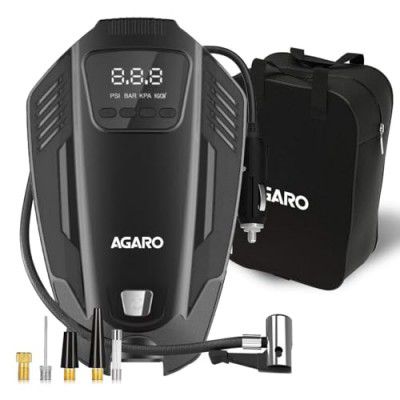 AGARO Primo High Power Digital Tyre Inflator Compact & Portable Air Compressor