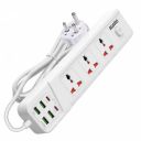 AGARO Regal Extension Board, Power Strip, 3 Universal Sockets, 4 USB + 2 Type-C Fast Charge