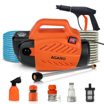 AGARO Regal High Pressure Washer, Car Washer, 2000W, 6.5L/Min Flow Rate, 120 Bars, Red