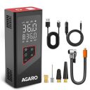 AGARO Regency Cordless Tyre Inflator, Rechargeable, 6000 mAh (3 * 2000) Batteries, Power Bank...