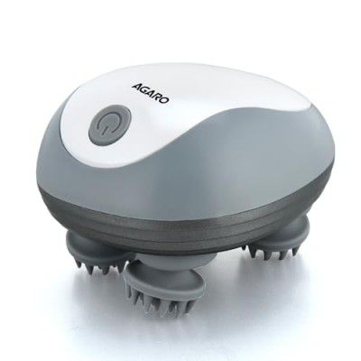 AGARO Scalp Massager, Rechargeable Electric Head Kneading Massager, 3 Speed Modes, SM3675, White