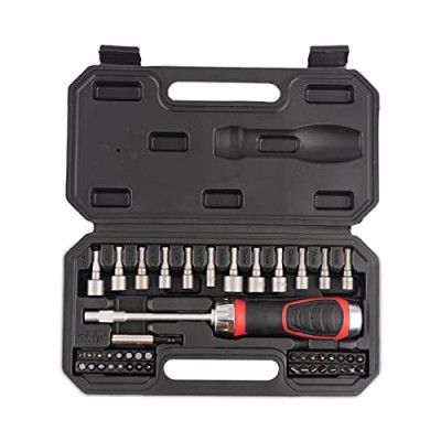 AGARO Screwdriver bits Set (46-Pieces), Red & Black (33517)