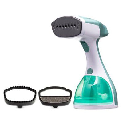 AGARO Signify Handheld Garment Steamer, Horizontal & Vertical Use, Fast Heat, Ceramic Steam Nozzle, 1500 Watts, 260 Ml Water Tank, Detachable Fabric Brush, Lint Brush, Green
