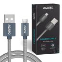 AGARO USBA to Micro Cable 1 meter / 3.2Ft Nylon Braided, High Speed, Durable, Fast Charging, USB Android Phone Charger Cord Compatible with most Micro USB devices...