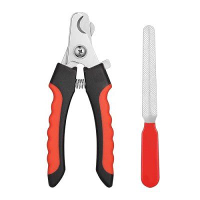 Agirav Professional Animal Nail Cutter Clipper Trimmer Filer (Large) for Small, Medium and Large Dogs, Puppies, Cats and Kittens Claw Grooming Tool Set (Nail Clipper)