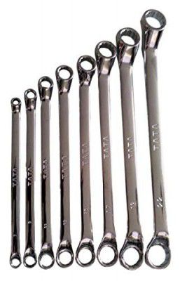 AGRICO Tata 8pcs Ring Spanner Set | Chrome Vanadium Steel (Sliver, Set of 8)