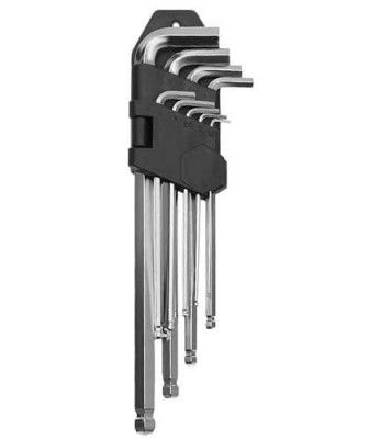 AGRICO Tata Set of 9, Long Allen Key/Wrench Key Set Garage Automotive, (Pack of 1, ?TAK002)