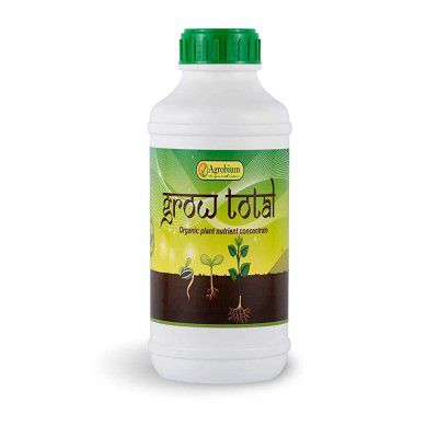 Agrobiums Grow Total, Concentrated Liquid Organic Fertilizer and Plant Growth Promoter for Vigorous Rooting, Fruiting and Flowering for Garden Use Makes up to 100 litres of Fertilizer from 1 LTR
