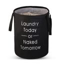 Agroha Printed Waterproof Canvas Laundry Bag, Toy Storage, Laundry Basket Organizer 45L bags (Pack of 1, Black)...