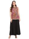 Ahalyaa Women's Black Crepe Digital Shibori Print Top Palazzo Set (AHTPPZ-COMBO-372)...