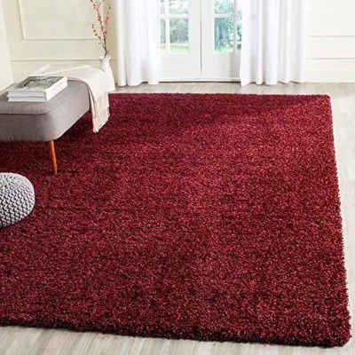 Ahamad Carpet Soft Modern Shag Area Rugs Fluffy [Size 1.5 x 2 Feet Doormat]