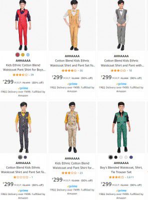 AHHAAAA Kid Waistcoat Starts ₹299 | Upto 90% Off