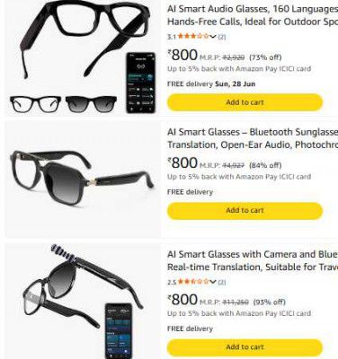 AI Smart Audio Glasses Starting From ₹800