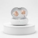 Aika AG-7901 Mini Rechargeable CIC Digital Hearing Aid Sound Amplifier Machine for Old age with Auto Noise Cancellation, Clear Sound and Dry Kit (For Both Ear, Beige)...