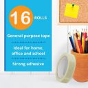 AIPL BOPP Packaging Clear Tape - 18MM x 65 Meter| Pack of 16...