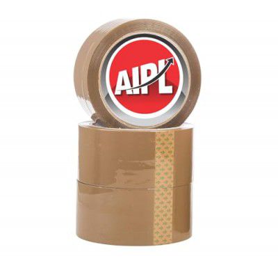 AIPL Heavy Duty Gold Category Brown Packing Tape, 3 Rolls 48MMX100MTR for Sealing, Moving, Shipping, Office & Storage
