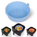 Air Fryer Silicone Liners - Reusable Non-Stick Air Fryer Silicone Pot Liner Compatible with COSORI Air Fryer Basket Accessories, Fit 3-6 Qt...